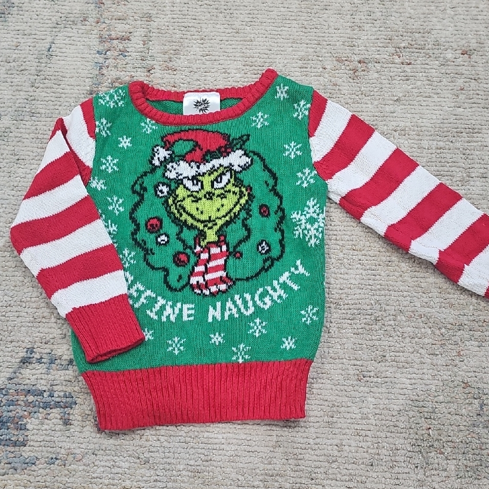 Baby Unisex The Grinch Sweater Pullover‎ Define Naughty Size 12 Months